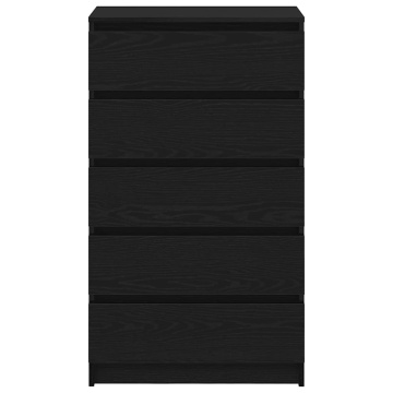 Dulap cu sertar, stejar negru, 60x36x103 cm, lemn prelucrat - Img 5