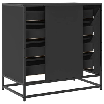 Dulap cu sertare, negru, 70x41x70 cm, lemn compozit - Img 6