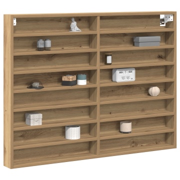 Dulap cu vitrină, stejar artizanal 100x8,5x75 cm lemn prelucrat - Img 3