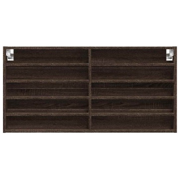 Dulap cu vitrină, stejar maro, 100x8,5x50 cm, lemn prelucrat - Img 4
