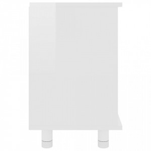 Dulap de baie, alb extralucios, 60 x 32 x 53,5 cm, PAL - Img 6