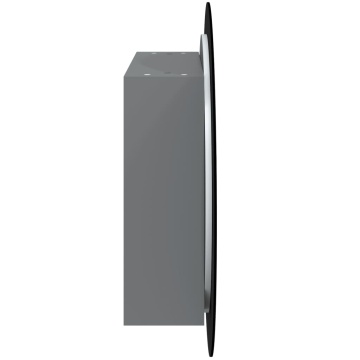 Dulap de baie cu oglindă rotundă și LED, gri, 54x54x17,5 cm - Img 6