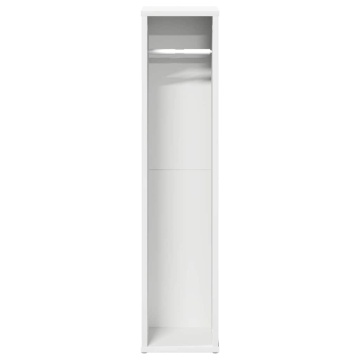 Dulap de baie cu suport role, alb, 20,5x20x90 cm - Img 4