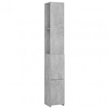 Dulap de baie, gri beton, 25x25x170 cm, PAL - Img 2