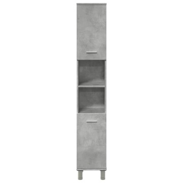 Dulap de baie, gri beton, 30 x 30 x 179 cm, PAL - Img 4