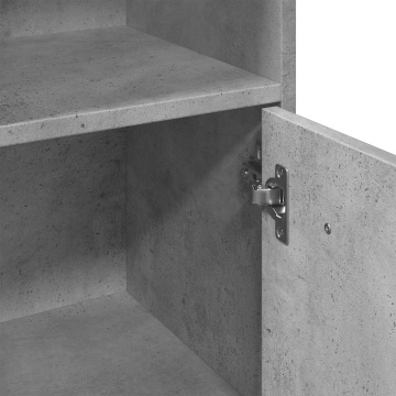Dulap de baie, gri beton, 30 x 30 x 95 cm, PAL - Img 7