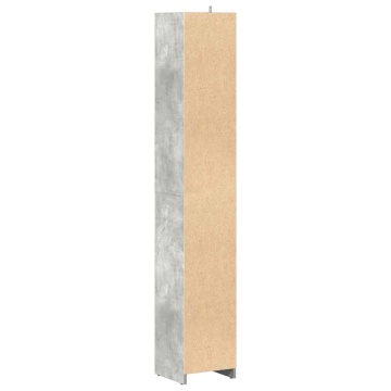 Dulap de baie, gri beton, 30x30x183,5 cm, PAL - Img 6