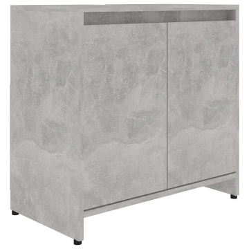 Dulap de baie, gri beton, 60x33x61 cm, lemn prelucrat - Img 7