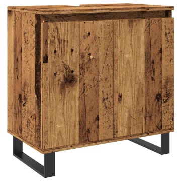 Dulap de baie, lemn vechi, 58x33x60 cm, lemn prelucrat - Img 2