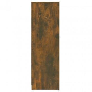 Dulap de baie, stejar fumuriu, 30x30x95 cm, lemn prelucrat - Img 6