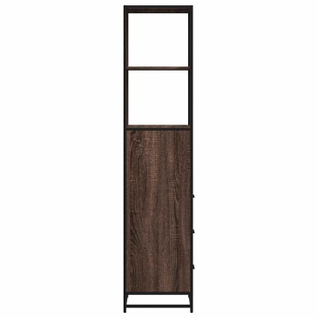 Dulap de baie, stejar maro, 35x37,5x166 cm, lemn prelucrat - Img 6