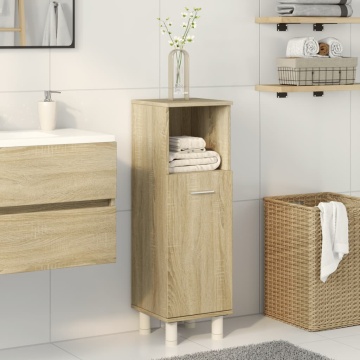 Dulap de baie, stejar sonoma, 30,5x30x95 cm, lemn prelucrat - Img 3