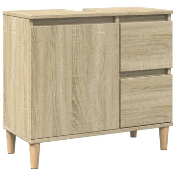 Dulap de baie, stejar sonoma, 65x33x60 cm, lemn prelucrat - Img 2