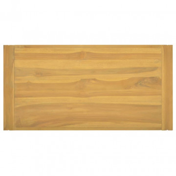 Dulap de baie suspendat, 90x45x35 cm, lemn masiv de tec - Img 4