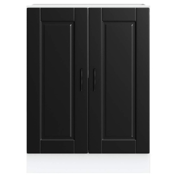 Dulap de bază de bucătărie „Porto” din lemn negru prelucrat - Img 4