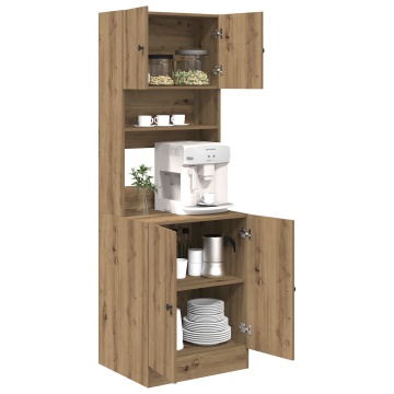Dulap de bucătărie din stejar artizanal 60x50x180 cm Lemn compus - Img 3