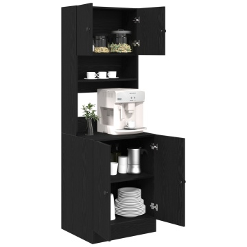 Dulap de bucătărie Stejar negru 60x50x180 cm Lemn ingineresc - Img 3