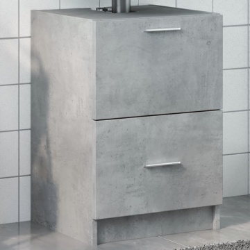 Dulap de chiuvetă, gri beton, 40x37x59 cm, lemn prelucrat - Img 1
