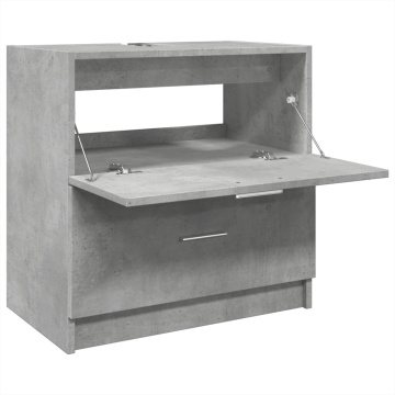 Dulap de chiuvetă, gri beton, 59x37x59 cm, lemn prelucrat - Img 8