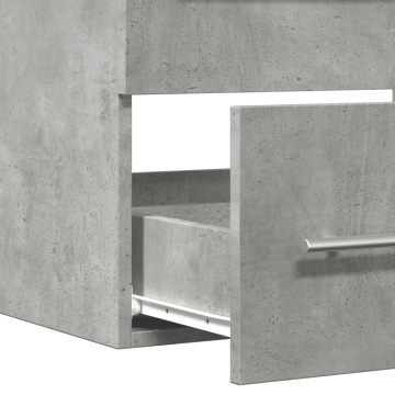 Dulap de chiuvetă, gri beton, 60x38,5x48 cm, PAL - Img 7