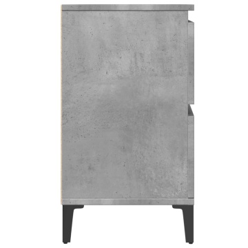 Dulap de chiuvetă, gri beton, 80x33x60 cm, lemn prelucrat - Img 5