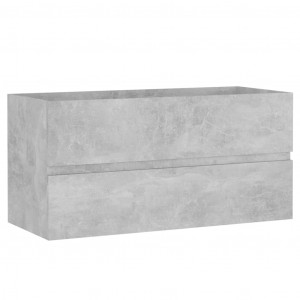 Dulap de chiuvetă, gri beton, 90x38,5x45 cm, PAL - Img 2