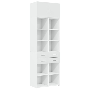 Dulap de depozitare, alb, 70x42,5x225 cm, lemn prelucrat - Img 2
