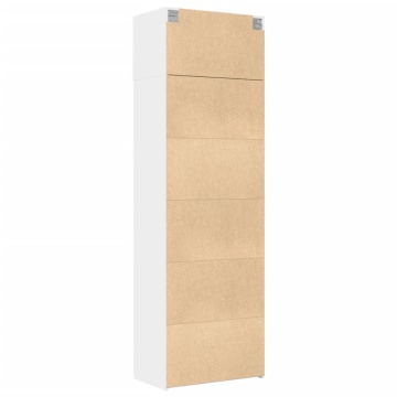 Dulap de depozitare, alb, 70x42,5x225 cm, lemn prelucrat - Img 7