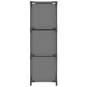 Dulap de depozitare cu 3 sertare textile, gri 34x34x101 cm oțel - Img 4
