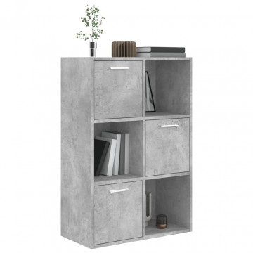 Dulap de depozitare, gri beton, 60 x 29,5 x 90 cm, PAL - Img 4