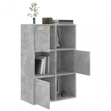 Dulap de depozitare, gri beton, 60 x 29,5 x 90 cm, PAL - Img 8
