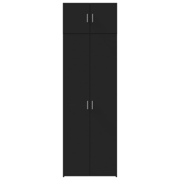 Dulap de depozitare, negru, 70x42,5x225 cm, lemn prelucrat - Img 4