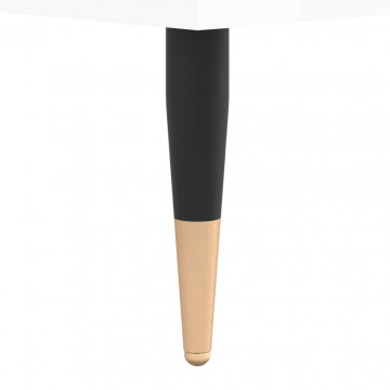Dulap de discuri alb extralucios 84,5x38x89 cm lemn compozit - Img 7