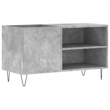 Dulap de discuri, gri beton, 85x38x48 cm, lemn prelucrat - Img 2