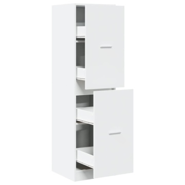Dulap de farmacie, alb, 40x41x144,5 cm, lemn prelucrat - Img 2