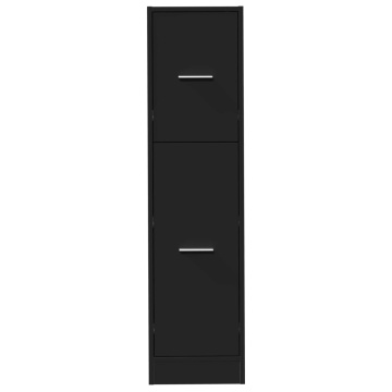 Dulap de farmacie, negru, 30x41x118 cm, lemn prelucrat - Img 8