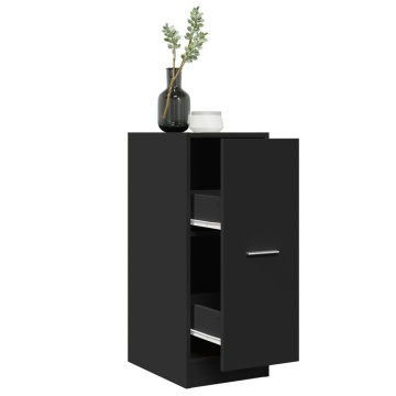 Dulap de farmacie, negru, 30x41x77,5 cm, lemn prelucrat - Img 1