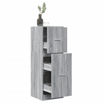 Dulap de farmacie, sonoma gri, 40x41x118 cm, lemn prelucrat - Img 1