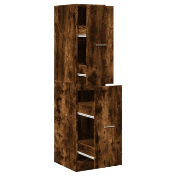 Dulap de farmacie stejar fumuriu, 30x41x144,5cm, lemn prelucrat - Img 2