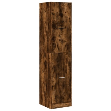Dulap de farmacie stejar fumuriu, 40x41x174,5cm, lemn prelucrat - Img 3