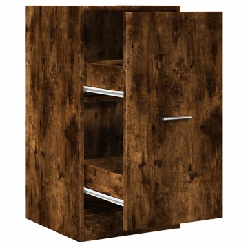Dulap de farmacie stejar fumuriu, 40x41x77,5 cm, lemn prelucrat - Img 2
