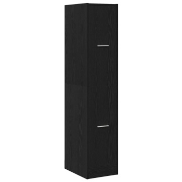 Dulap de farmacie, stejar negru, 30x41x144,5 cm, lemn prelucrat - Img 2