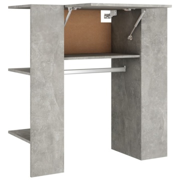 Dulap de hol, gri beton, 97,5x37x99 cm, lemn prelucrat - Img 2
