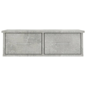 Dulap de perete cu sertare, gri beton, 60x26x18,5 cm - Img 4