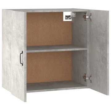 Dulap de perete, gri beton, 60x31x60 cm, lemn prelucrat - Img 7