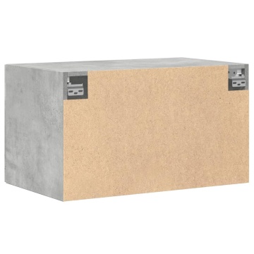 Dulap de perete, gri beton, 70x42,5x40 cm, lemn prelucrat - Img 5
