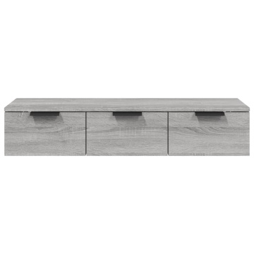Dulap de perete, gri sonoma, 102x30x20 cm, lemn compozit - Img 8