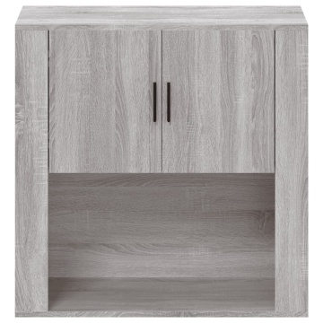 Dulap de perete, gri sonoma,80x33x80 cm, lemn prelucrat - Img 3