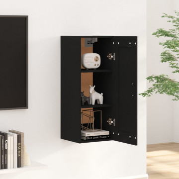 Dulap de perete, negru, 35x34x90 cm, lemn prelucrat - Img 3
