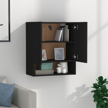 Dulap de perete, negru, 60x31x70 cm, lemn prelucrat - Img 3
